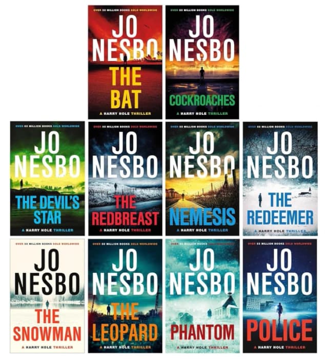Harry Hole Series By Jo Nesbo Complete 10 Book Collection Featuring The Snowman The Leopard Phantom Police Jo Nesbo Books
