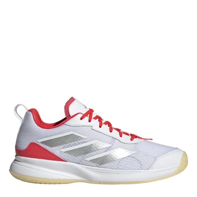 adidas Womens Avaflash Low Tennis Shoes White/Silver Me female 3.5 (36)