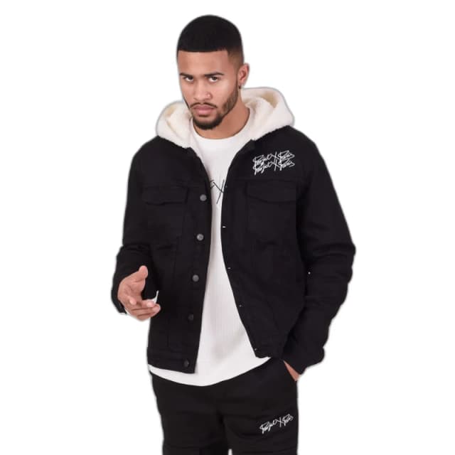 Project X Paris Denim jacket with shearling hood Project X Paris Noir Male S