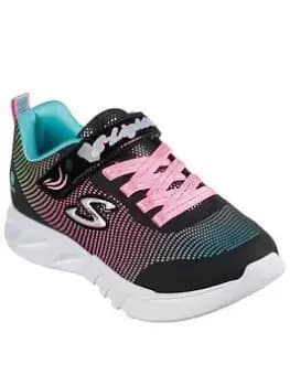 Skechers Flicker Flash Light Trainer, Black, Size 11.5 Younger