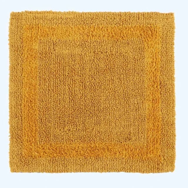 Homescapes Luxury Reversible Cotton Shower Mat - Mustard