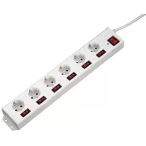 Hama 137239 power extension 1.4 m 6 AC outlet(s) Indoor White