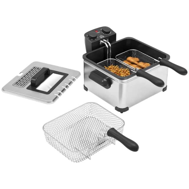 HOMCOM Homcom - 5L Deep Fryer with Removable Oil Basket and Viewing Window, 2000W 5063603768925