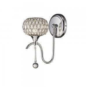 Wall Lamp 1 Light Polished, Clear Glass