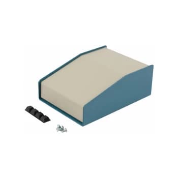 1456CE2WHBU Sloped Enclosure 146 x 102 x 56mm Aluminium Blue/Beige - Hammond