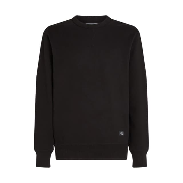 Calvin Klein Jeans WOVEN LABEL CREW NECK - Black S