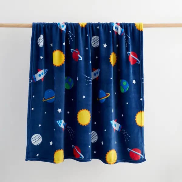 Space Fleece Blanket Blue