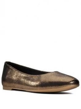 Clarks Chia Violet Ballerina - Bronze Metallic, Bronze Metallic, Size 5, Women