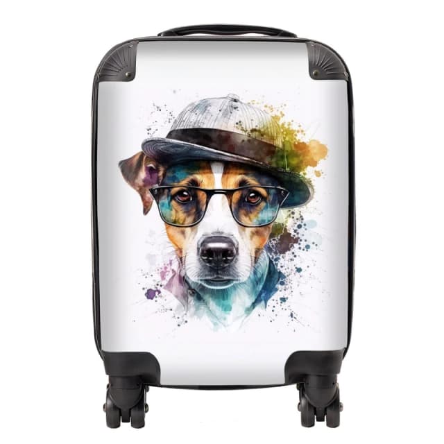 Warren Reed - Designer Jack Russell Dog Splashart Suitcase Size: Large Multicolor Unisex Large
