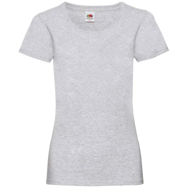 Fruit Of The Loom Valueweight Heather Lady Fit T-Shirt Grey female