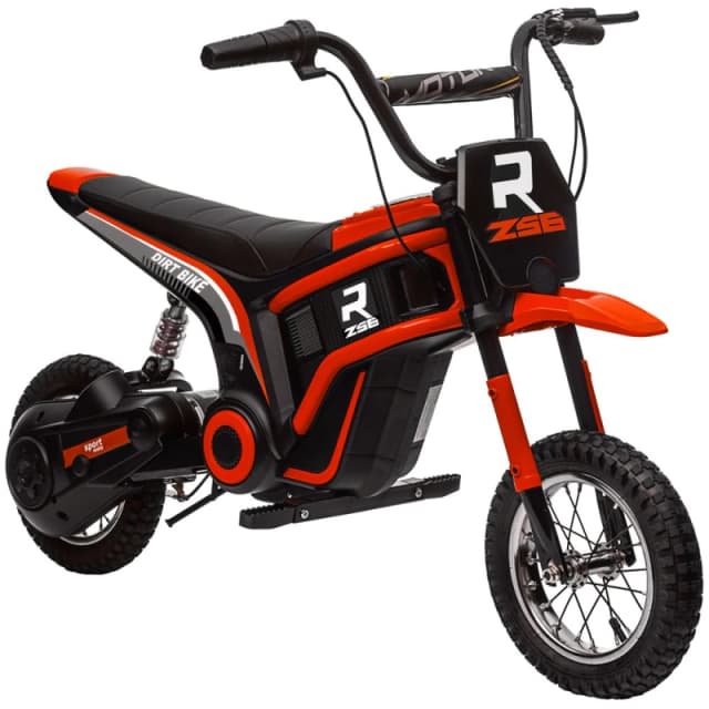 HOMCOM 24V Kids Electric Motorbike w/ Twist Throttle - Red 370-304V70RD