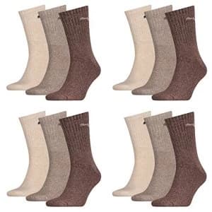 12 pair Puma Sport Socks Tennis Socks Gr. 35 - 49 Unisex, color:717 - chocolate/walnut/safar, Socken &...