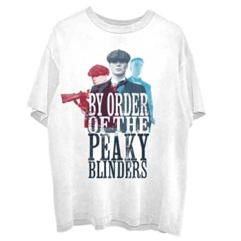 Peaky Blinders - 3 Tommys Unisex Large T-Shirt - White