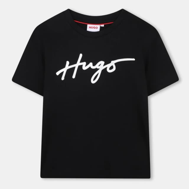 Hugo Kids Logo T-Shirt Black 09B female 8Y