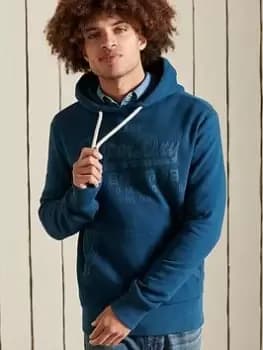 Superdry Vl Tonal Hood, Blue, Size L, Men