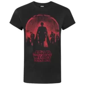 Star Wars Mens Rogue One Foil T-Shirt (S) (Black/Red)