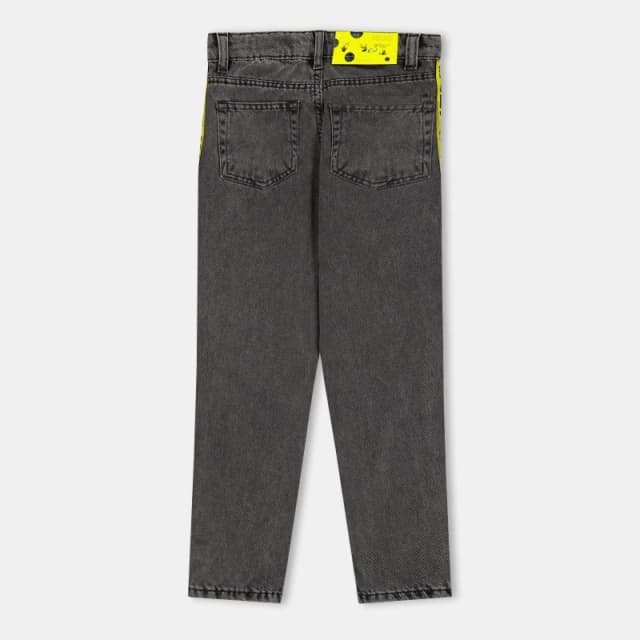Off White Kids Straight Fit Denim Jeans Grey/Yellow male 8Y