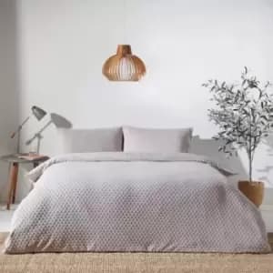 The Linen Yard Tufted Polka Dot Duvet Cover Set (Single) (Stone)