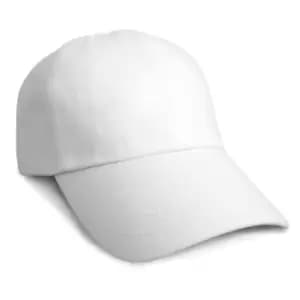Result Unisex Low Profile Heavy Brushed Cotton Baseball Cap (One Size) (White)