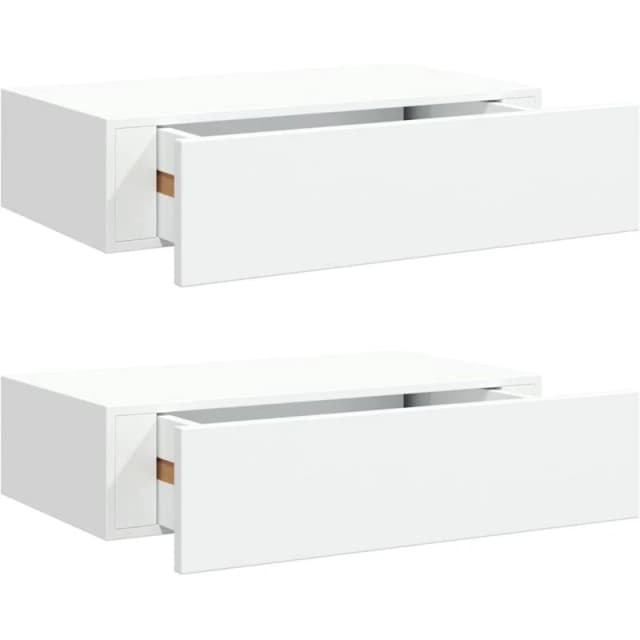 VIDAXL Wall-mounted Drawer Shelves 2 pcs White 40x23.5x10cm mdf Vidaxl 8720286418673