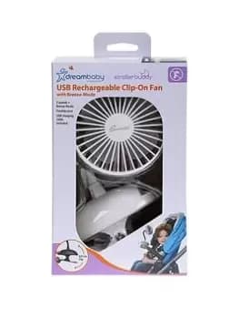 Dreambaby USB Rechargeable Clip-On Caged Fan - White