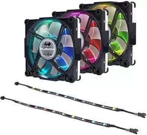 In-Win Aurora RGB LED Black/White Triple Fan Pack - 120mm