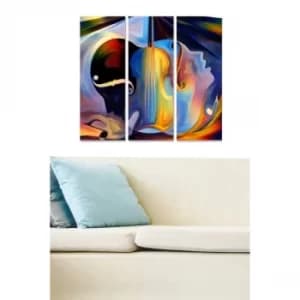 MDF224339824 Multicolor Decorative MDF Painting (3 Pieces)