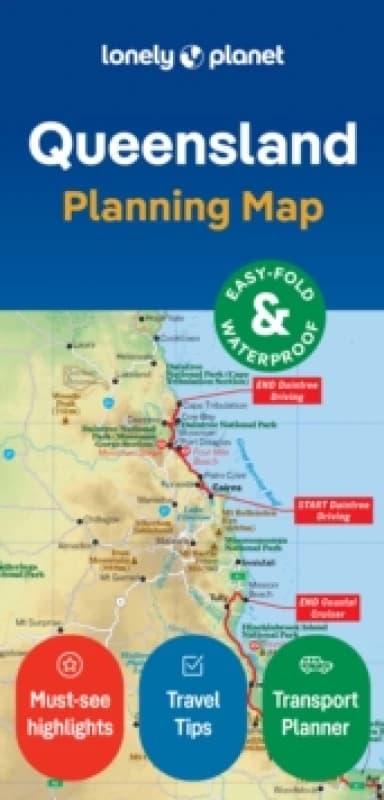 Lonely Planet Queensland Planning Map Sheet map, folded
