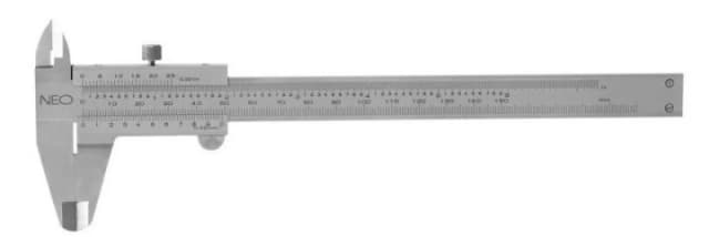 NEO TOOLS 75-000 Vernier Calliper Length: 234mm, Measuring Range from: 0mm, Measuring Range to: 150mm, Measuring accuracy +/-: 0.02mm Stainless Steel