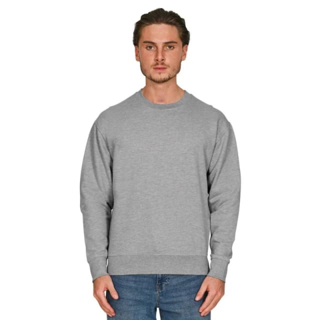Casual Classics Mens Core Combed Cotton Regular Sweatshirt in Grey Size: Small Grey Male S