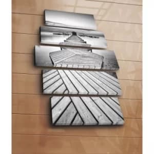 5PATK-108 Multicolor Decorative Canvas Painting (5 Pieces)