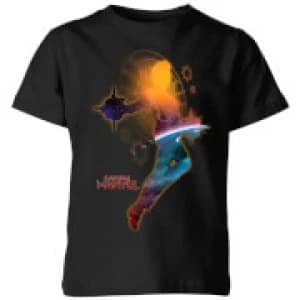 Captain Marvel Nebula Flight Kids T-Shirt - Black - 11-12 Years