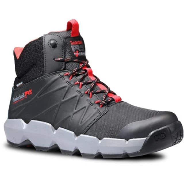 Timberland Pro Mens Morphix 6' Waterproof Safety Boots UK Size 10.5 (EU 45) Black Red TIM091-BLKRD-10.5