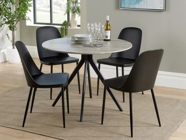 Core Aspen Round Grey Oak Dining Table