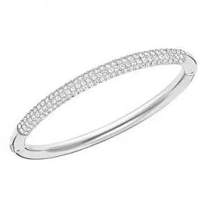 Swarovski Stone Rhodium Plated Bangle White Stones Jewellery