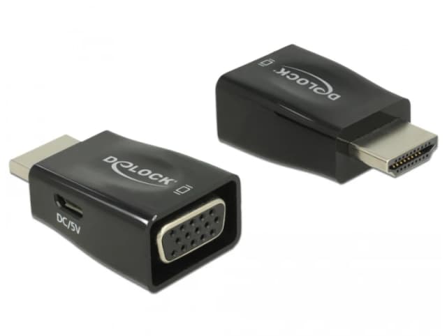 DeLOCK 65902 cable gender changer HDMI A VGA Black