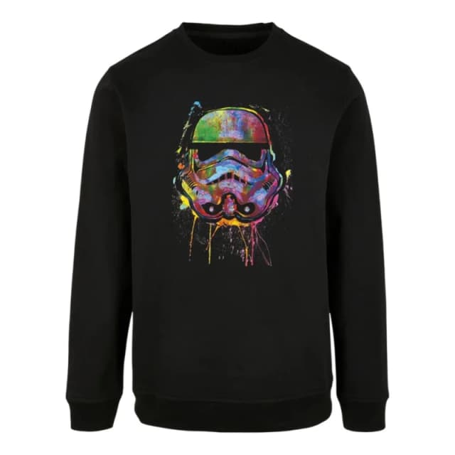 Star Wars Star Wars Men Paint Splats Helmet Sweatshirt in Black Size: Small Black S Male 5063376504478