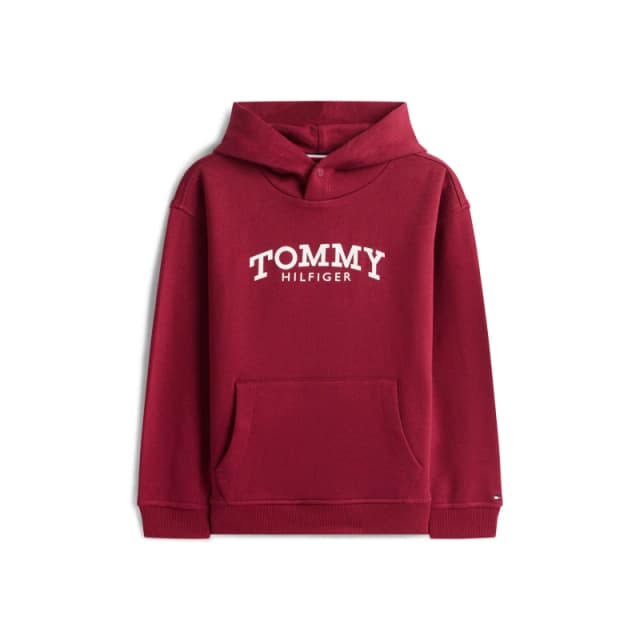 Tommy Hilfiger Kids Print Hoodie Rich Cherry VK0 male 12Y