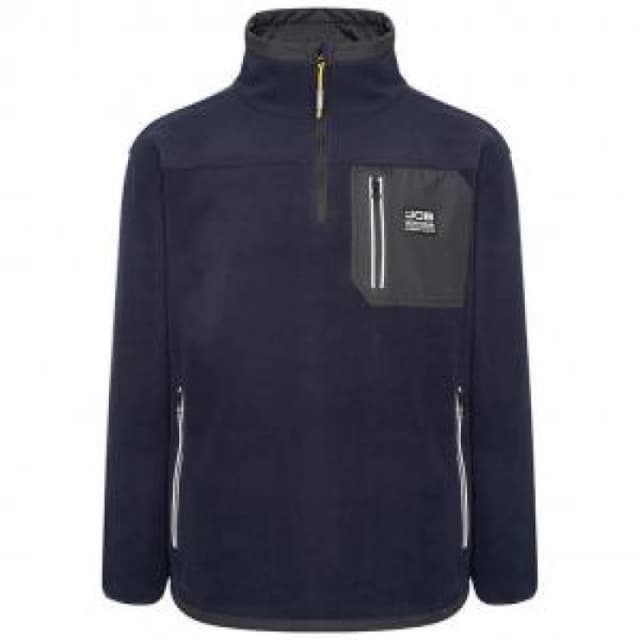 JCB Trade Heavyweight 1/4 Zip Navy Tech Fleece S