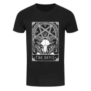 Deadly Tarot Mens The Devil T Shirt (L) (Heather Black)