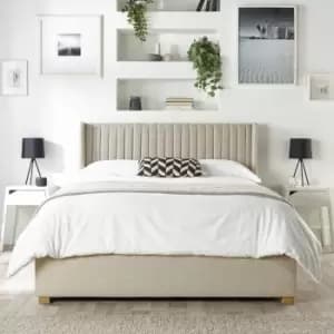 CL Soho Twill Double Ottoman Bedframe - Natural
