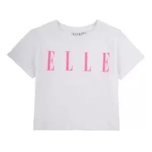 Elle Cropped T Shirt - White