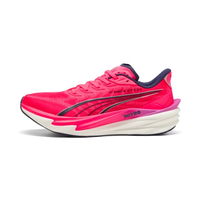 Puma Deviate NITRO 4 HYROX Shoes Pink Purple SS26, Size 46 - EUR