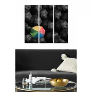 MDF107394707 Multicolor Decorative MDF Painting (3 Pieces)