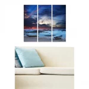 MDF69226 Multicolor Decorative MDF Painting (3 Pieces)