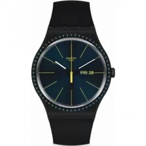 Mens Swatch Black Rails Watch