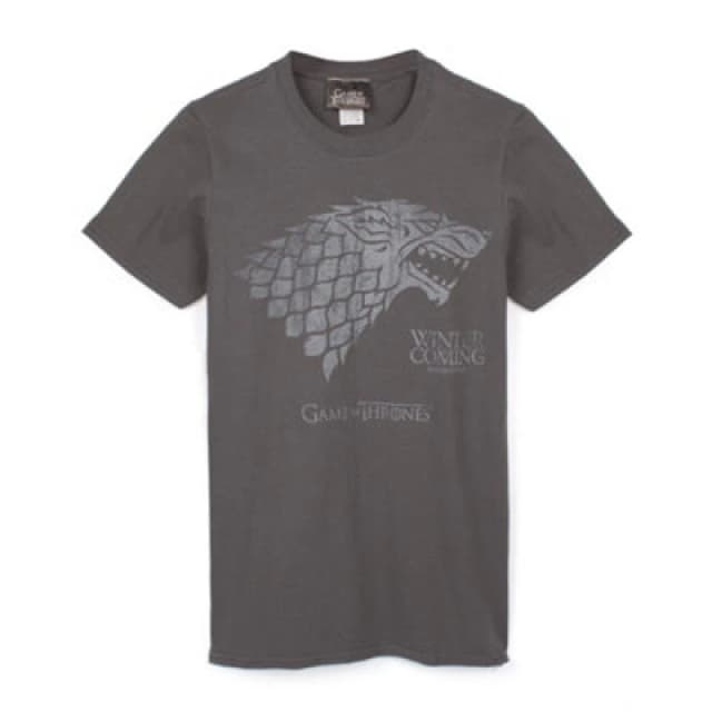 (Medium) Game of Thrones Short Sleeved T-Shirt (Mens Grey)