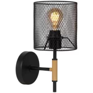 Lucide BASKETT - Wall Light - 1xE27 - Black