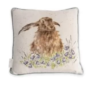 Wrendale Bright Eyes Hare Cushion, Cotton