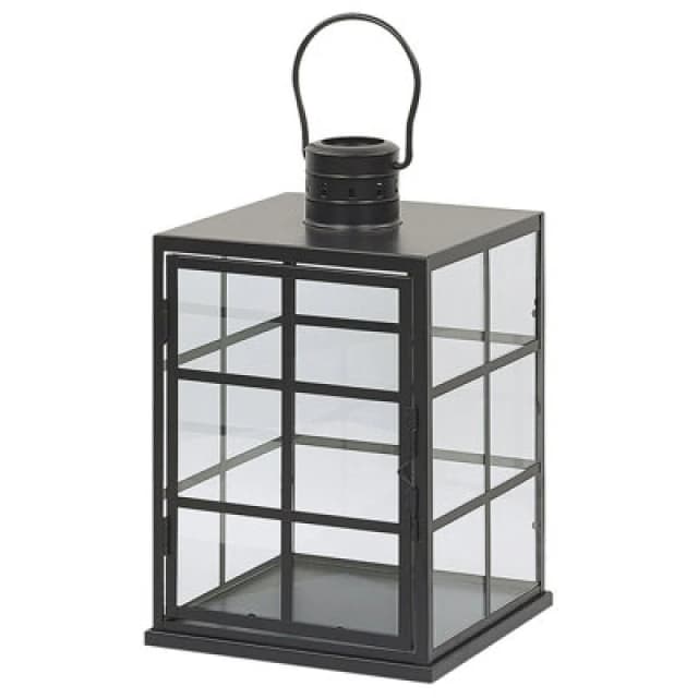 Beliani Lantern Bintan Metal 33cm Black